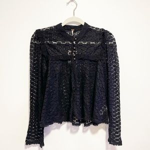 Free People Flower Lace top